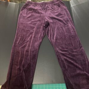 Sunday Purple Velvet Track Pants